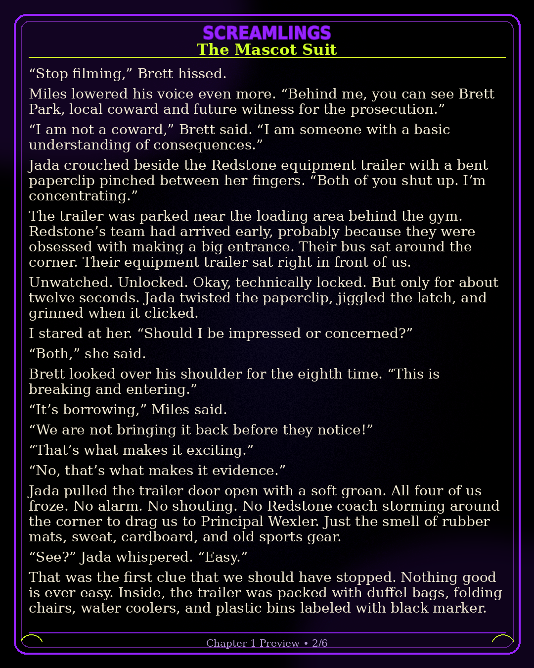 The Mascot Suit chapter 1 preview page 2