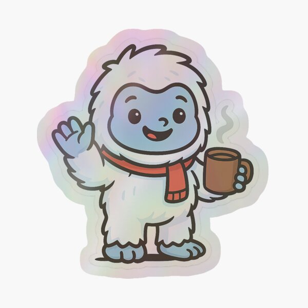 Cozy Yeti sticker on Redbubble