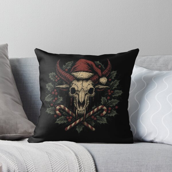 Krampus Wreath pillow on Redbubble