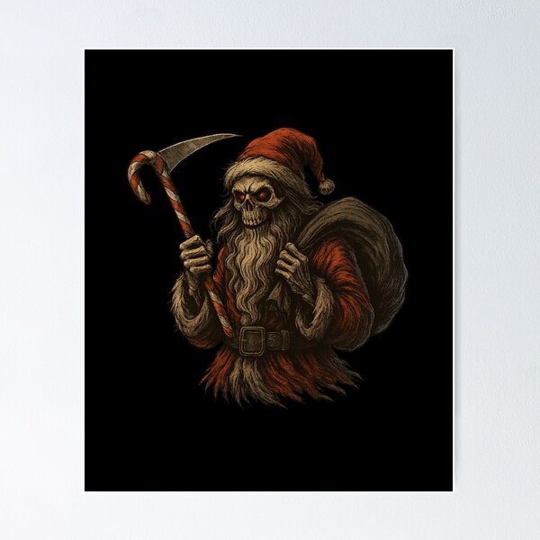 Santa Reaper's Dark Delight poster on Redbubble