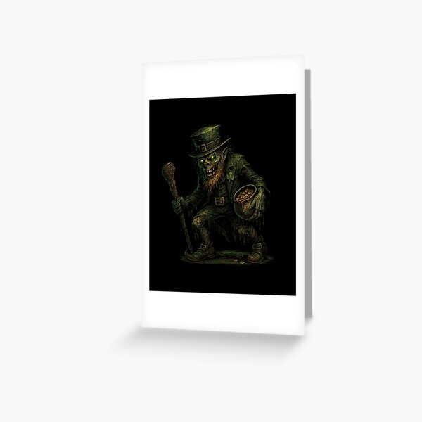 Zombie Leprechaun card on Redbubble