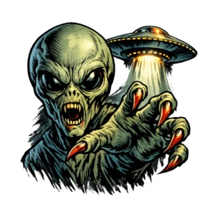 Alien Abduction Horror design