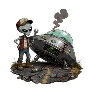 Alien UFO Mechanic design