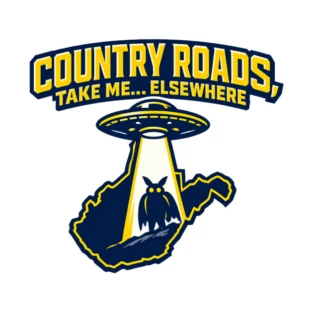 Country Roads Take Me Elsewhere Mothman design