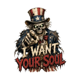 I Want Your Soul Skeleton shirt on TeePublic